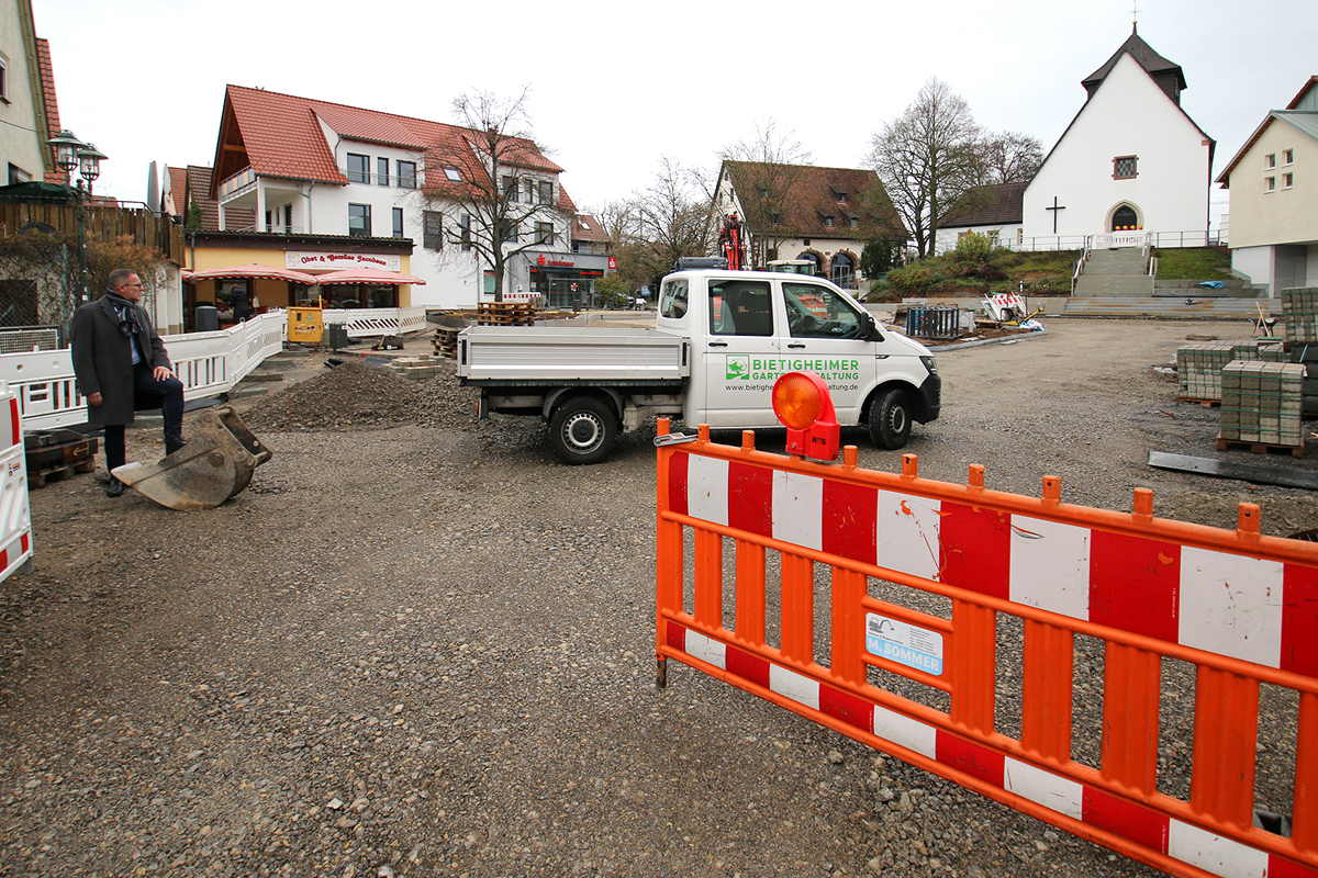 Ansicht des neu gestalteten Marktplatz