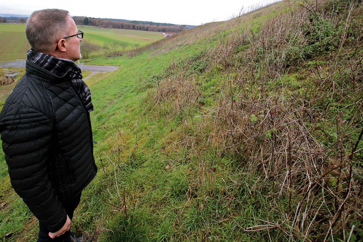 Lärmschutzwall in Friolzheim